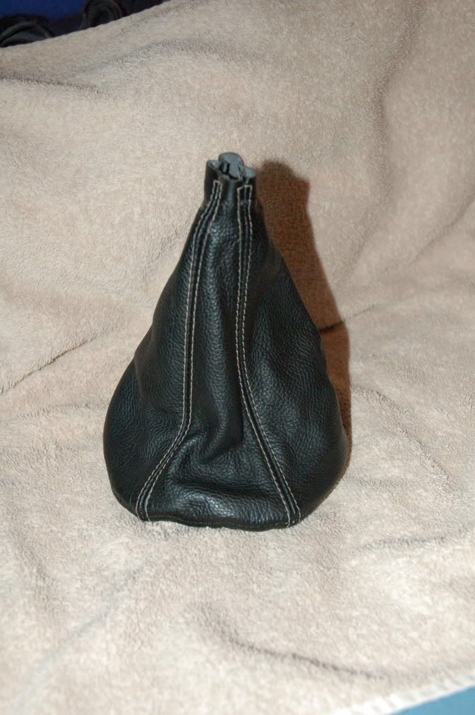 Custom Shift and eBrake Boots Black with Tan stiching VW Vortex